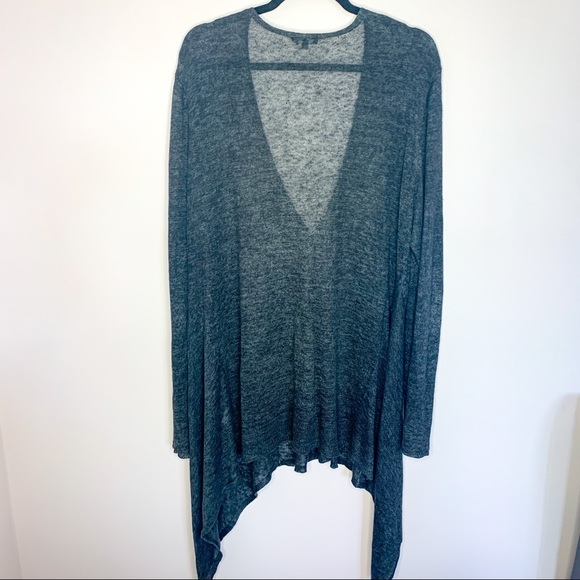 Eileen Fisher Grey Linen Grey Button Up Cardigan - Picture 5 of 7